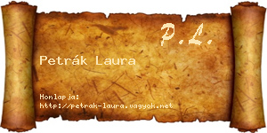 Petrák Laura névjegykártya